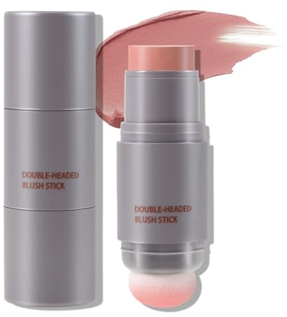 Boobeen Cream Blush Stick, Double-head, Lightweight Long-lasting Color Natural Blush Makeup Stick, Multi Face Blush for Cheek, Lip and Eye, Dewy Finish for All Skin Tones