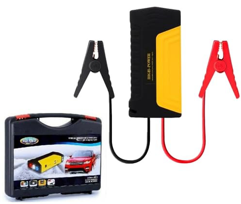 Avviatore di Emergenza Portatile con Batteria 15000 mAh, Booster Avviamento Auto Motore Benzina o Diesel Impermeabile Ip 67 con Torcia Led e Porta USB Power Bank