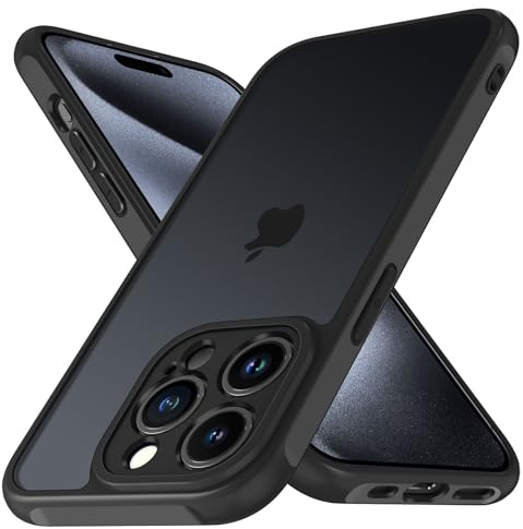 iVoler Cover Opaca per iPhone 15 Pro Max 6.7 Pollici, [Protezione Della Fotocamera] [Antiurto di Grado Militare] Custodia Traslucida Posteriore Ultra Sottile Anti-Impronte Protettiva Case