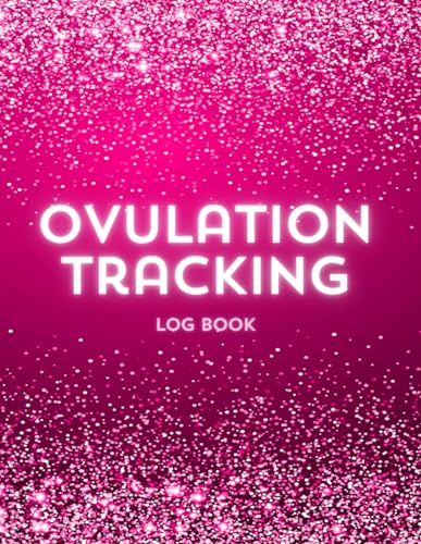 Ovulation Tracking Log Book with Glitter Pink Cover: Manual Pregnancy & Ovulation Test Strip | 67 Pages Easy-Carry Slim Log Book With Tables | Paper Progression Recording Love Fertility Journal
