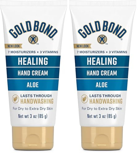 Gold Bond Healing Hand Cream, Hand Cream With Aloe, Moisture That Lasts Through Handwashing, 3 oz. (Pack of 2)
