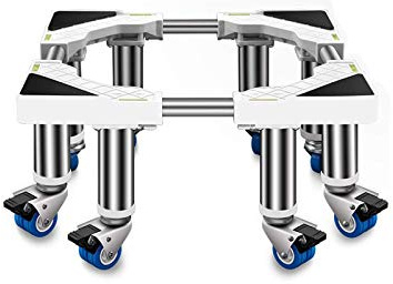 Adjustable Washing Machine Base Universal Washing Machine Base With Wheels Adjustable Trolley Extendable Fridge Freezer Base Stand Holder Easy Move Bracket for Dryer Washer 45-65cm Air Condi