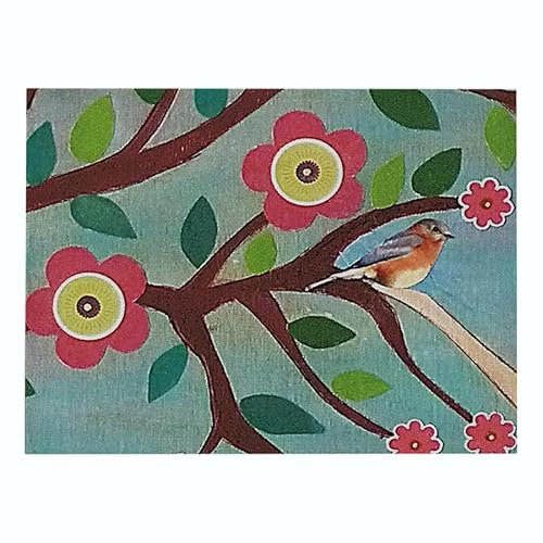 Manteles Individuales Polvo Verde Pájaro Salvamanteles Individuales Lavable Mantel Individual Resistente Calor Individuales Mesa Engrosar Salvamanteles Bajoplatos 30x45cm 8 Pcs