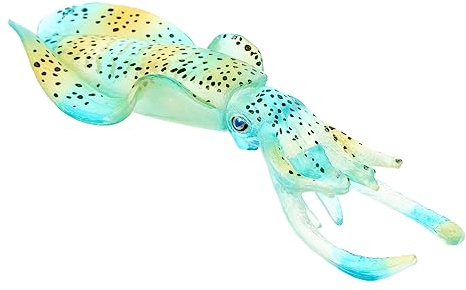 PHENOFICE Künstliche Tintenfisch Figur Spielzeug aus Robustem Kunststoff Kleine Realistische Meerestier Deko für Kinder und Schlafzimmer Simulationsmodell zur Meerestier Erkennung