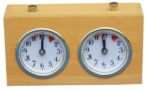 VICASKY 1Stk Schach-Timer Schachuhr Timer kleine Digitaluhr Retro- -Kit Uhren Chess Clock Uhr Spiel- mechanischer Renn Kupfer- -Legierung Yellow