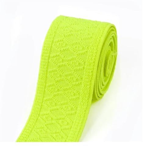 Genérico Bandas elásticas Jacquard de 2/4 metros y 50mm, cinta de goma elástica for uso en ropa, bolsa, correa, cinturón, accesorios de suministro for manualidades de costura de punto DIY(FluorescentY