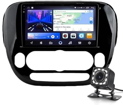 Generico Autoradio 2 DIN Android 14.0 Radio con 4G 5G WiFi DSP SWC Carplay per Kia Soul 2014-2018 Navigazione GPS Satellitare 9''MP5 Lettore Video Multimediale Ricevitore FM BTC (Colore: WiFi 2G+32G)