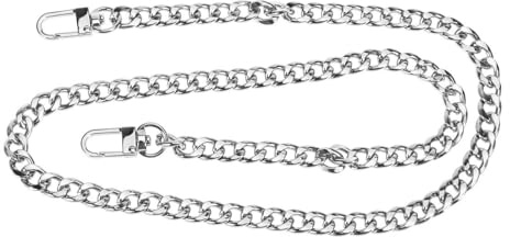 ULDIGI 80Cm Silber Metall Taschenkette Umhängetaschenriemen Abnehmbar Schultergurt Ersatz Für Damen Handtaschen Geldbörse