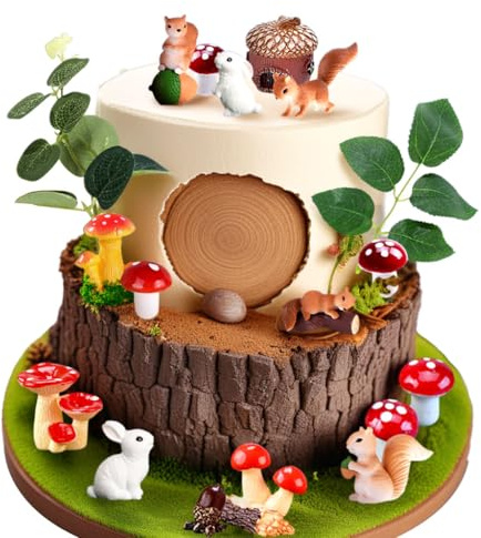 décoration champignon gâteau forêt animaux décorations pâtisserie jardin | décoration champignon gâteau forêt animaux décorations pâtisserie jardin forestier gâteau fournitures fête boisland cadeaux