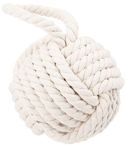 OFFSCH Butoir De Porte à Bille en Coton Et Lin 12 Cm Fait Main Décoratif pour Maison Salon Et Restaurant Protection Anti-Collision
