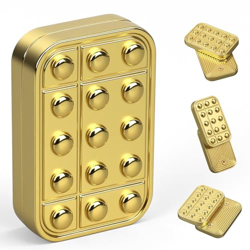 Cooler Fidget-Schieber für Kinder und Erwachsene, Handheld-Fidget-Spielzeug, magnetischer Fidget-Cliker-Schreibtisch aus Metall, haptische Münzschiebekarte, tragbares Geburtstagsgeschenk für Männer