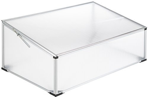 tectake® Invernadero Pequeño de Aluminio, Resistente a la Intemperie, con Buena Ventilación y Techo con Cerradura, Ideal para Jardín, Terraza o Huerto, Fácil de Montar - 102 x 61 x 31 cm
