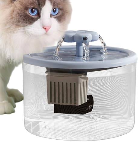 Ylnailky Katzen Trinkbrunnen 1.2L - Hunde Wasserspender,Leiser Spender Trinknapf Für Schlafzimmer Wohnung Zuhause Innenbereich Küche Spielbereich
