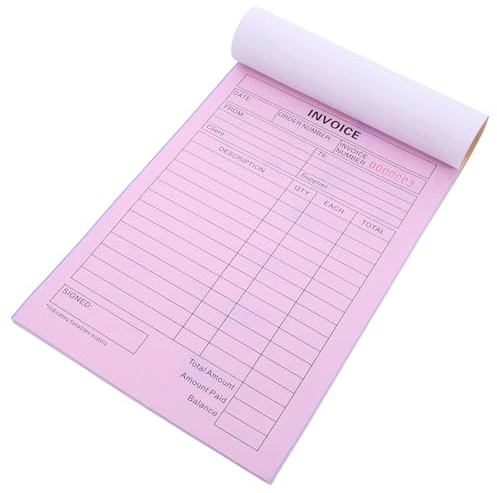 UKCOCO Carnet De Reçus Pour Petites Entreprises Registre De Commandes Exemplaires Suivi Des Paiements Bloc-notes Portable Pour Professionnels