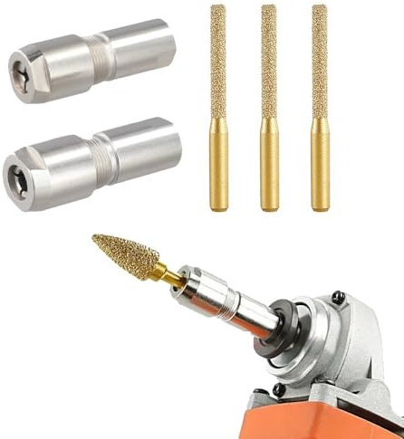 Winkelschleifer auf für Geradschleifer Adapter mit Metallkonstruktion für den professionellen und Heimwerkereinsatz beim Schleifen und Polieren (Silber)