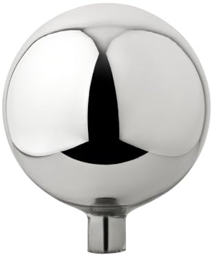 VERDOBA - Rosenkugel für außen - Dekokugel für den Garten - Deko Kugeln Garten in vielen Farben - Deko Kugeln hergestellt in Handarbeit - (Silber, 15 cm)
