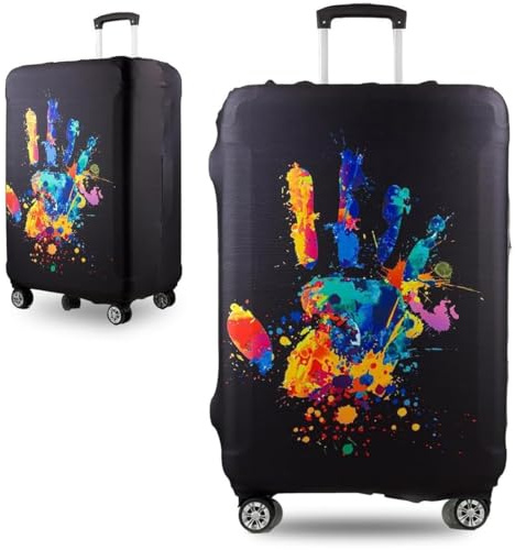 COYUN 1 Pcs Coprivaligia Cover Proteggi Copertura per Valigie Protettore di Bagagli Custodie Protettive per Valigie Copertura della Valigia Elastica Copri Valigia Riutilizzabile(Colorato,S)