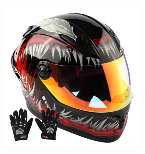 Barn Motocross Integralhjälm ECE-Godkänd Barn Dirt Bike ATV Gokart Hjälmar Scooter Hjälm Motorcykel Barnhjälmar Motorcykel 3-12 År 2,L/(51~52cm)