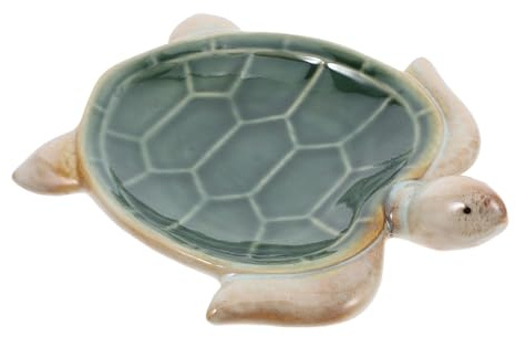 HOLIDYOYO Plat Décoratif Tortue Grand Format en Résine, Vide-Poches Multi-Usage pour Clés, Bijoux et Bonbons, Accessoire Décoratif Original pour Maison et Bureau, Plateau de Rangement