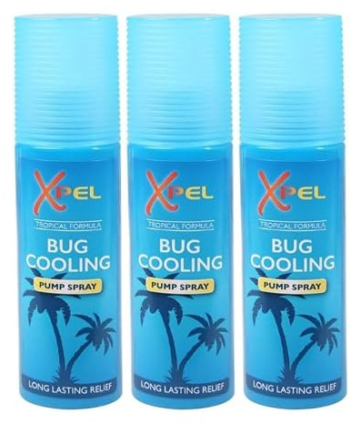 Bug Bite and Sting Relief Cooling Spray 70ml (3 Pack) - Features a Tropical Formula for Long-Lasting Relief - Exclusive AG Total Health Bundle
