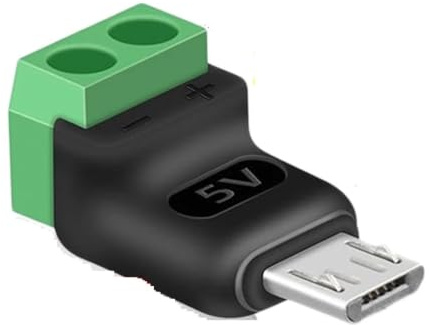 ERYTRJF USB C till 2-stifts skruvterminal 5 V 3 A solderless adapter 1–4 st (2 st, C-male power-tatuering)