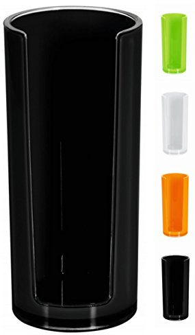 Spirella Wattepadspender Wattepadhalter Acryl Sydney Make-Up Kosmetikorganizer 16,5 x 7 cm Schwarz