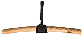 eaglefit - Premium Klimmzugstange (Holz) nur mit Seil für Outdoor & Zuhause (wetterfest, 60 cm) Klimmzug Stange ergonomisch gebogen für Deckenmontage - Pull-Up Bar für frei hängende Klimmzüge