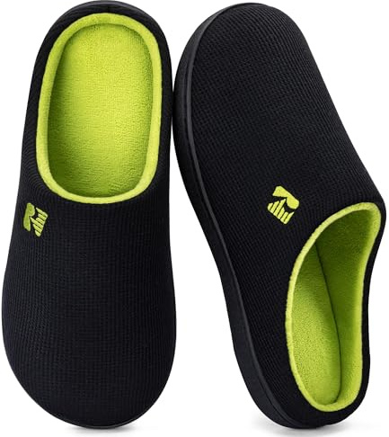 RockDove Zapatilla de dos tonos y espuma viscoelástica para Hombre, 42/43 EU, Negro y Lima