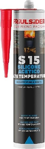 FRIULSIDER Silicone acetico alte temperature nero - 310 ml Cf. 12 pz
