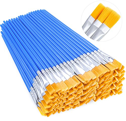 Anezus Set von 100 kleinen Nylon-Pinseln für Acryl-, Öl-, Aquarell-, Körper-, Gesichts-, Nagelkunst und Miniaturdetails