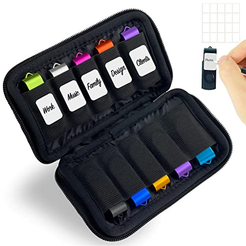JBOS - Estuche de Almacenamiento USB para Unidad Flash USB, Organizador de Accesorios electrónicos para Unidad Flash USB, Funda USB, caes de Unidad de Pulgar, Funda para Unidad de Salto, Organizador