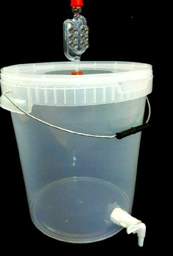 sil2018 Kompletter Gärbehälter Fass Gäreimer Eimer 20L Hahn Transparent kostenlose