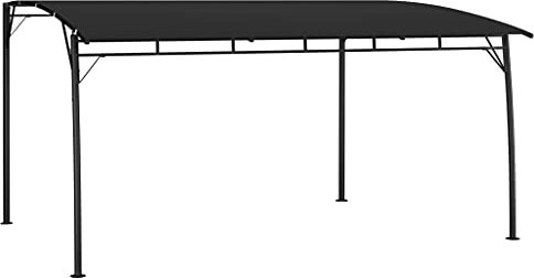丨 丨Pavillon Gartenpavillon Terrassenpavillon Pergola Vordach Garten Terrassen Überdachung Anbaupavillon Gartenzelt 4x3x2,55 m Anthrazit