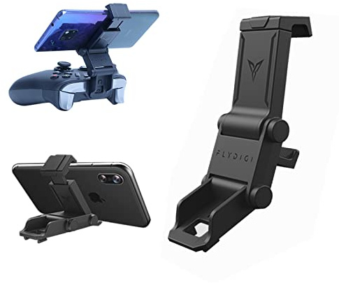 Flydigi 2 in 1 Phone Clip, 2-Stage Adjustable Bracket for Flydigi Multi-Platform Gaming Controller, Holder Stand Clamp Compatible with Vader 3/4 and Apex 3/4 Gamepad
