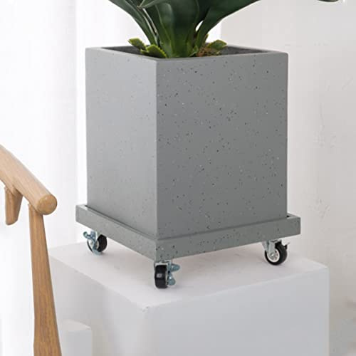 TXTC Supporto in Vaso di Fiori Sottovaso con Ruote Piattino per Piante per Lo Spostamento della Fioriera in Vaso, Carrello Fioriera Porta Piante 40 Cm 50 Cm 60 Cm (Color : Grey, Size : 40cm/15.7In)