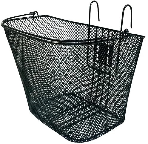 Cesta para manillar de bicicleta, cesta de transporte, cesta delantera de bicicleta Red Loon – Cesta para manillar de bicicleta – también adecuada para eBike eScooter – Metal de malla fina – con asa