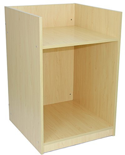 MonsterShop Reception Cash Till Desk TB60 bänk butiksbutik visningsbeslag enheter förvaringsskåp hylla lönn 60 cm x 90 cm x 60 cm melamin MDF