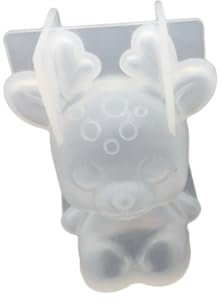 EXCEART 1Stk Silikonformen für Epoxidharz Epoxidharzformen Schlüsselanhänger Harz Epoxid schlüsselanhänger basteln Hirsch-Epoxy-Formen Epoxidform Karikatur Schimmel Weihnachtshirsch 3d