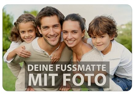 Print Royal Personalisierte Fußmatte mit eigenem Foto un Text Bedrucken - Fußabtreter selbst gestalten - Filz-Fußmatte Bedrucken | rutschfest, 60x40cm, Filz