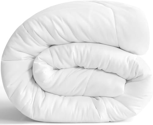 MKS. Couette 4 saisons, 155 x 200 cm, unie, moelleuse, pour toutes les saisons, idéale pour l'hiver et l'été, hygiène idéale pour les personnes allergiques, régule l'humidité et respirante, 155 x 200