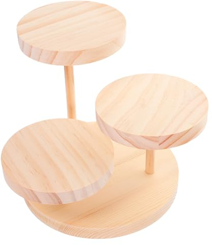 Cabilock Porte-Bijoux Support De Bracelet Stand Petit Présentoir Présentoir En Bois Présentoirs De Détail Boucles D'Oreilles Présentoirs Pour La Vente Support De Petit Gâteau En Bois