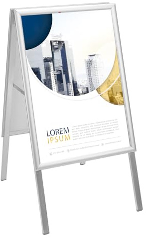 QWORK® A2 affischhållare, väderbeständig affischstativ 59,4 x 42 cm, reklamskylt