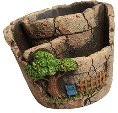 KITANDOVE 1stück Kreativer Sukkulenten-pflanzer Zement Blumenkübel Für Balkon-Dekoration Zufällige Farben Für Kleine Pflanzen Und Bonsai Robust Und Elegant