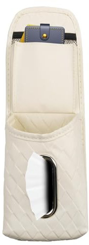 Auto Seitensitz Aufbewahrung - Seitentasche Automobilsitz Organizer - Multifunktionale Seitensitz-Organizer-Tasche PU Leder Taschentuchhalter Auto Organisation Zubehör für Mülltücher