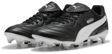 Puma Scarpe da Calcio Unisex King Liga Mxsg, Puma Black Puma White Puma Silver, 42.5 EU