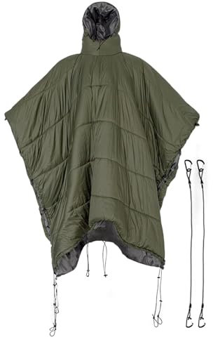 Schlafsack Umhang Winter Camping Poncho Mantel Tragbare Decke Mit Kapuze Für Erwachsene, Multifunktionale Hängematte Daunendecke Für Camping, Rucksackreisen, Wandern, Sport