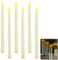 EuAcesry Velas LED de Árbol de Navidad, 6 Pcs Velas Flotantes Colgantes LED Efecto Llama, que Eléctrica Parpadeantes Decoración de Casa, Iglesia, Fiesta, Halloween Navidad
