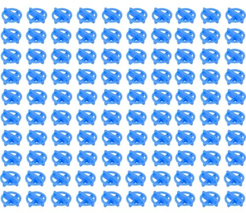 Lot de 100 entretoises en forme de croix bleues réutilisables pour carrelage en céramique Système de nivellement Joint amovible Outils de carrelage pour l'amélioration de la maison