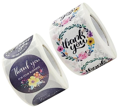 HAPINARY Dankeschön Aufkleber Rolle 2er Satz Dekorative Etiketten Für Geschenkverpackung Mit Danke Schriftzug Für Thanksgiving-dekoration