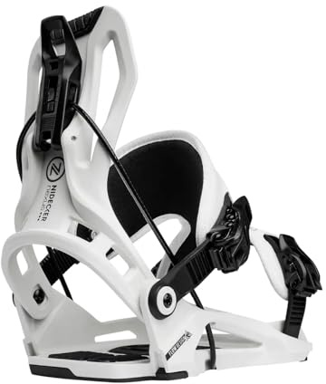 Nidecker Flow Nexus Snowboard Bindung Komfortabler All-Mountain Flex mit glasgefüllter Nylon-Grundplatte - L - Stone